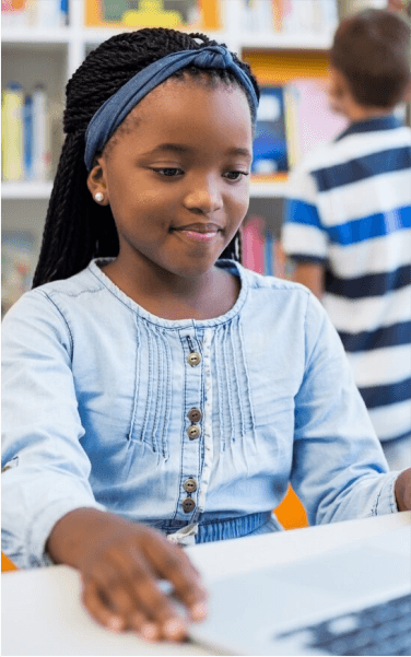 Happy kids with robots